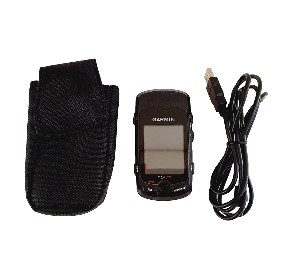 Garmin Edge 705 GPS Cycling Computer With Charging Cable & Carry Pouch - Working