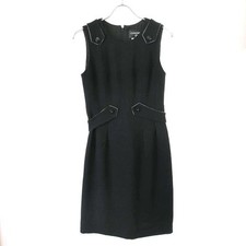 CHANEL Dress Classic Sleeveless Black Color Women's Clothing Size 36 Length 93cm