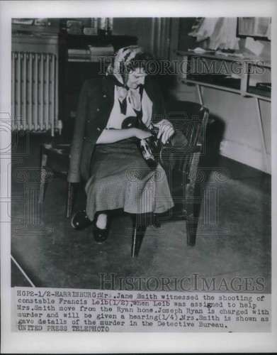 1954 Press Photo Jane Smith witness to shooting of constable Francis Leib - Picture 1 of 2
