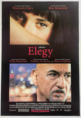 ELEGY ORIGINAL MOVIE THEATER POSTER 27'' x 40'' DOUBLE SIDED DS 2008 PENELOPE CRUZ