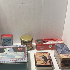 Coca-Cola Soda Theme Advertising Tin Collectible Lot Assorted Designs Mult