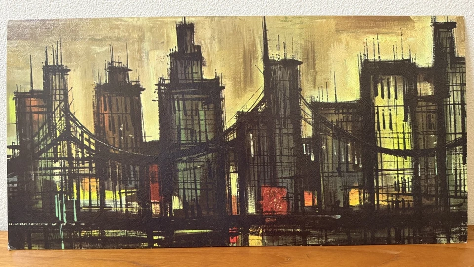 Impresión litográfica vintage MCM Marius Girard “Puente Metropolitano” 1964 12”x24” Foto 2 de 4