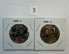 2009 P & D UNC Clad Kennedy Half Dollar Set in CB Flips -Free Shipping - E2