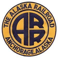 LARGE (8 inch) Alaska Railroad (ARR) embroidered patch