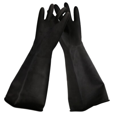 45cm strapazierfähige Latexhandschuhe, chemikalienbeständige Schutzhandschuhe für Arbeit