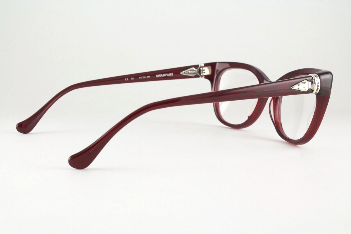 Rare Authentic Chrome Hearts SWAMPASS RD 51mm Red Cat Eye Frames 