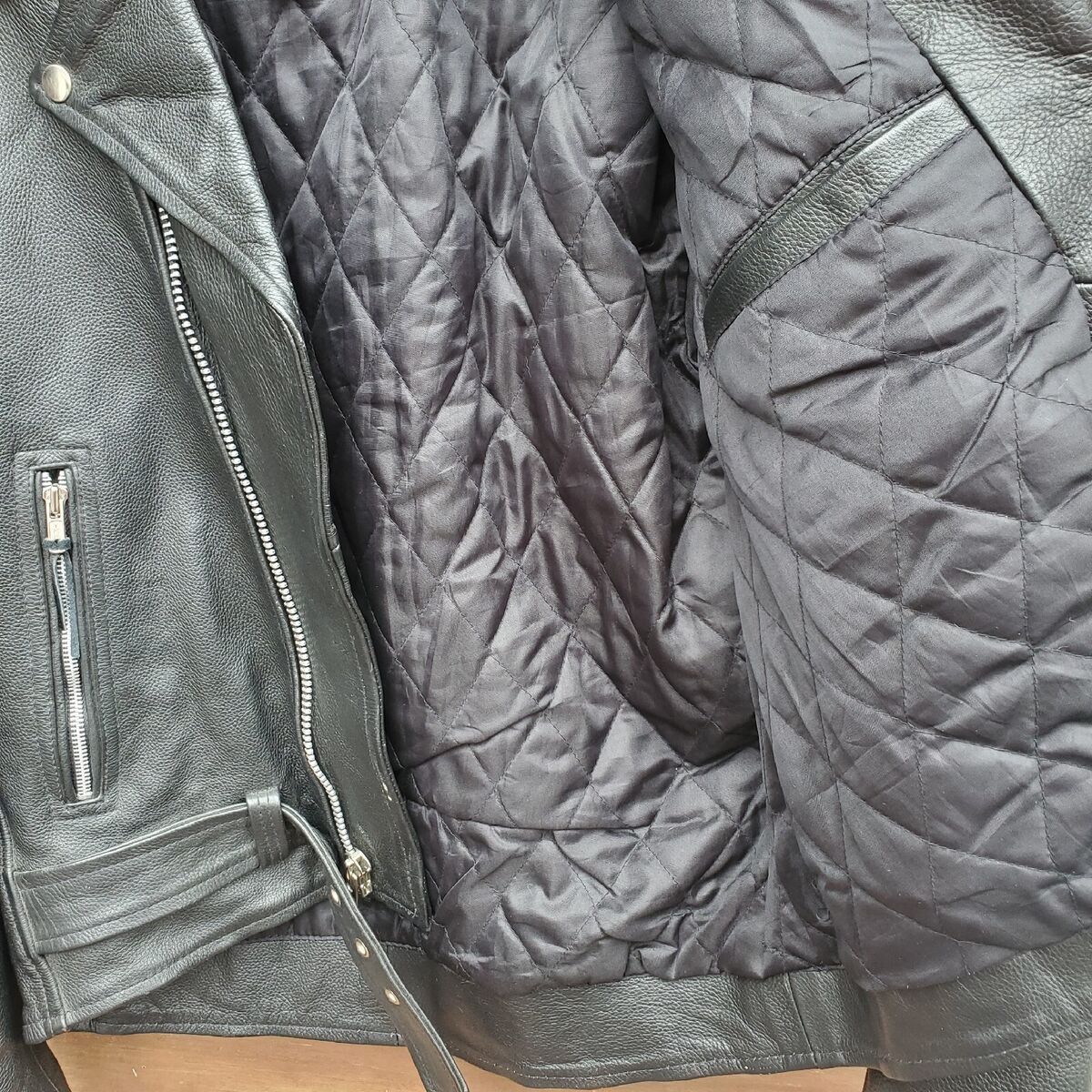 Vintage Classic Black Leather Biker Jacket Punk Rock Vintage Classic Black Leather Biker Jacket Punk Rock