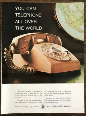 1964 Bell Telephone Print Ad You Can Phone All Over the World | eBay