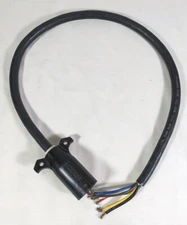 Pollak 14 117 7 Way Rv Trailer End Cable With Plug   30 in.