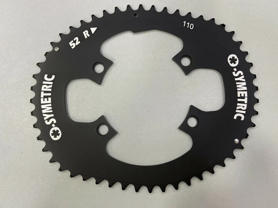 Osymetric BCD110 4 Bolts x 52T Alloy Road Chainring (Black) -For 9000/6800/5800 - Image 2 of 4