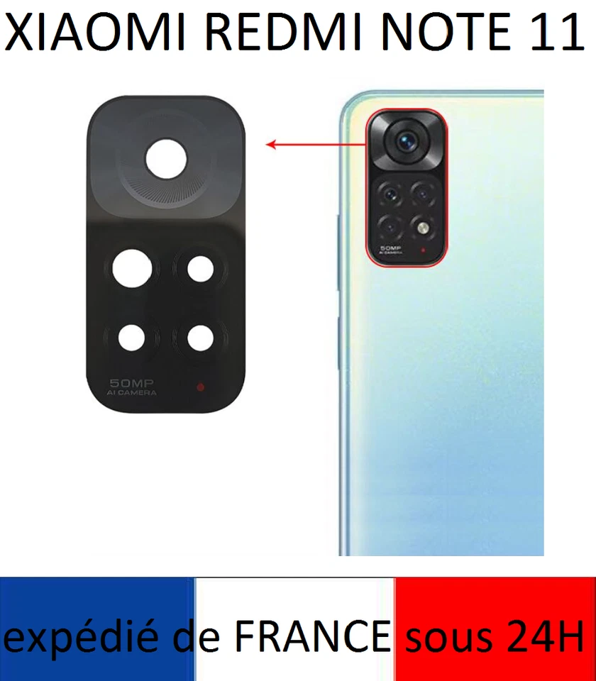 Lentille Vitre Appareil Photo Camera pour XIAOMI REDMI NOTE 11 avec adhésif