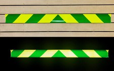 Lime Green & Green Reflective Chevron Panel Oralite V98 Custom Orafol Tape 