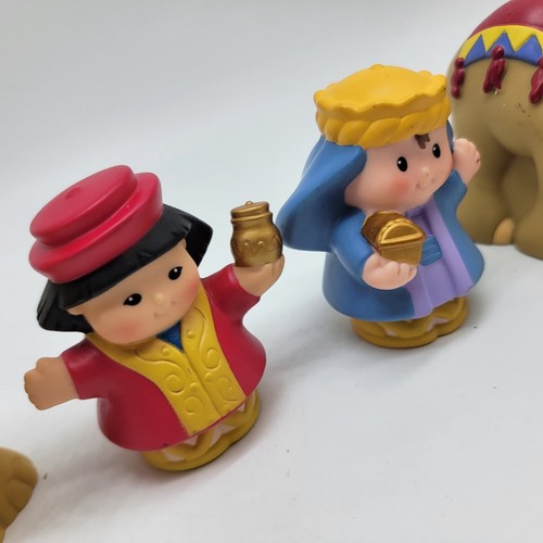 WEIHNACHTSKRIPPE Weise Männer KAMELROTER SATTEL Fisher Price Little People  - Bild 3 von 5