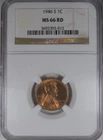 1946-S 1C NGC MS 66 RD Lincoln Wheat Cent [012]