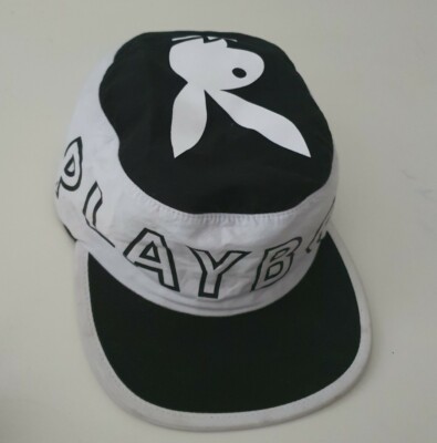 PLAYBOY Black and White Supreme Hat Supreme Playboy 5-Panel (SS21) - $46 main image 3