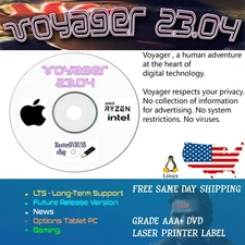 Voyager 23.04 LTS Linux LIVE/INSTALLER DVD - Brand New Same Day Shipping