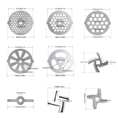 Grinder Plate Meat Grinder Professional Replacement Accessory for Grinder