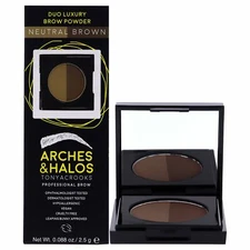 "Duo Luxury Brow Powder - Neutral Brown by Arches and Halos, Women 0.088 Eyebrow