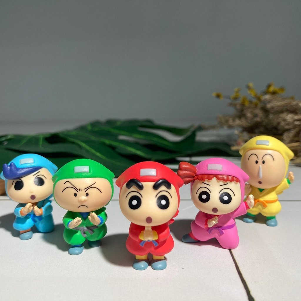 Minifigura cápsula ninja fantasma Shin-Chan BANDAI Crayon colección de dibujos animados