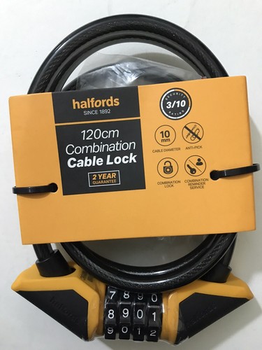 Halfords/Bikehut Fahrrad Kabelschloss Schlüssel oder Kombi Sicherheitsschloss  - Bild 4 von 32