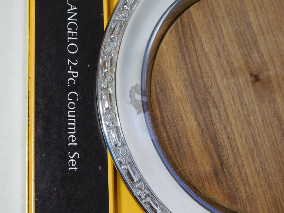 Conjunto gourmet vintage década de 1970 novo na caixa Oneida Sterling Michelangelo duas peças - Imagem 3 de 4