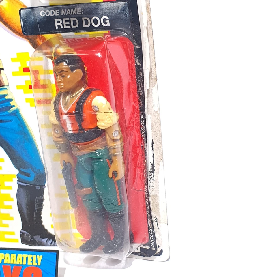 Cartão GI Joe RED DOG Euro UK Action Force Renegades bolhas abertas internacionais - Imagem 4 de 4