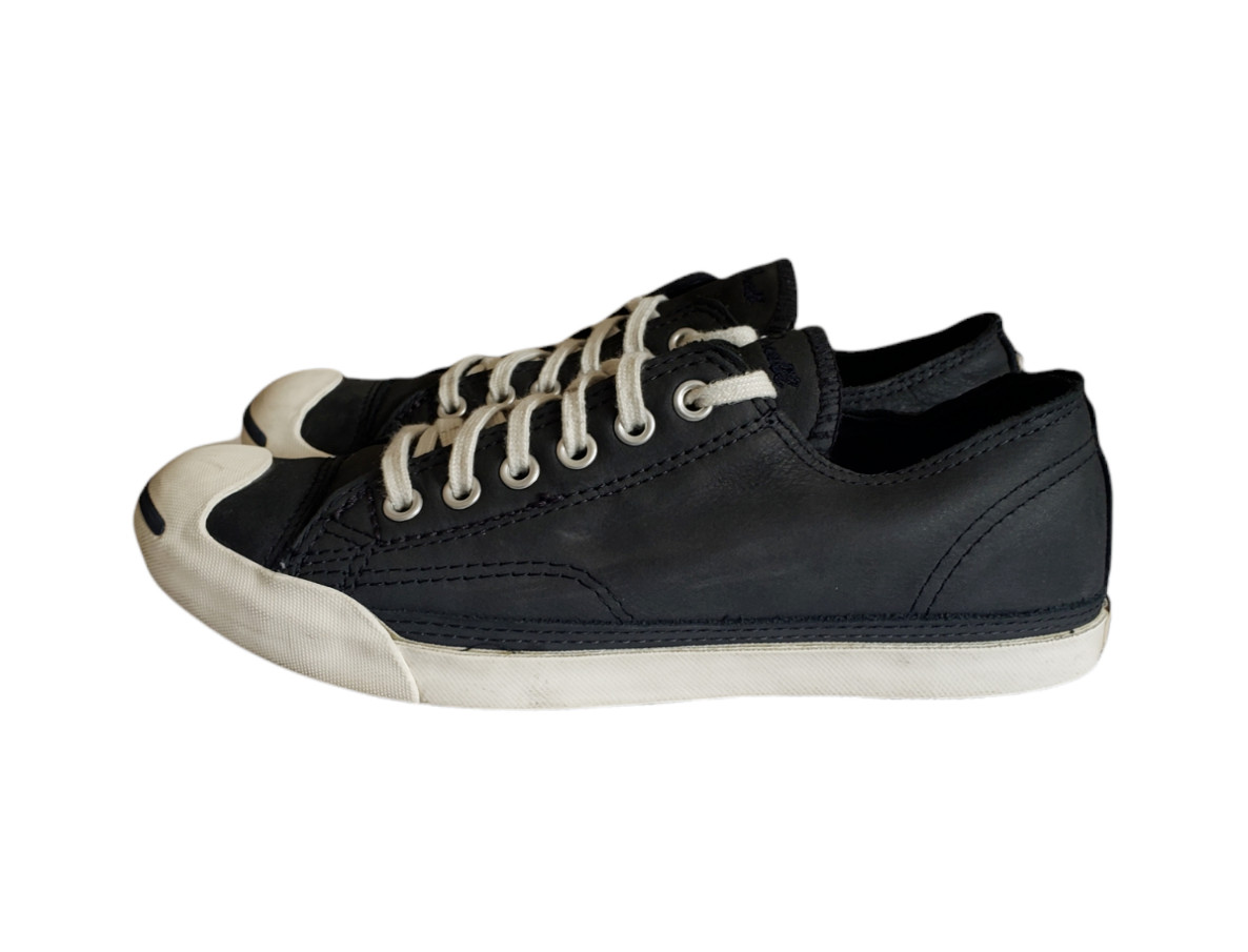 Converse Jack Purcell Ox Sneaker Black Leather Athletic Shoe Women’s Size 8 image 6