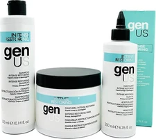 Genus Intense Restoring Shampoo 10.14 Fl Oz, Mask 16.9 Fl Oz & Fluid Oil 6.76 oz
