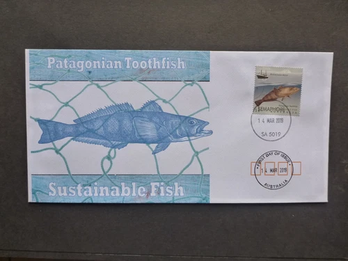 AUSTRALIA 2019 SUSTAINABLE FISHING PRIVATE ILLUSTRATED FDC- PATAGONIAN TOOTHFISH