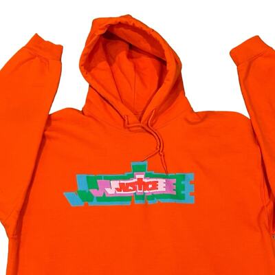JUSTIN BIEBER hoodie Large bright orange Justice concert tour. | eBay