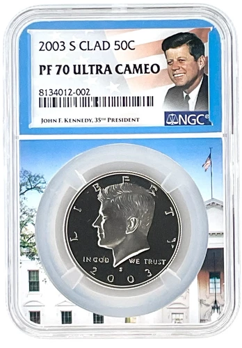2003 S Kennedy Clad Half Dollar NGC PF70 Ultra Cameo White House Core - POP 118
