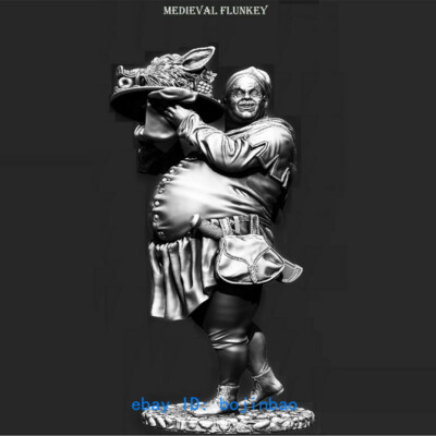 1/24 Scale 75mm Fat Chef Resin Figure Model Statue Medieval Flunkey Garage Kit