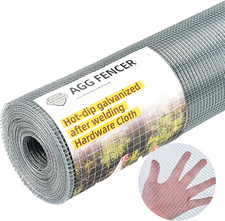 36Inch X 100Ft Hardware Cloth 1/4 Inch Chicken Wire Fencing 23Ga, Hot Dipped Gal 1.53 per foot