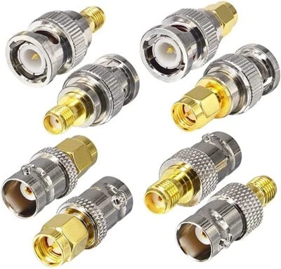 BNC to SMA, BNC, male female Converter Coupler Adapter Radio Coax Connector CCTV