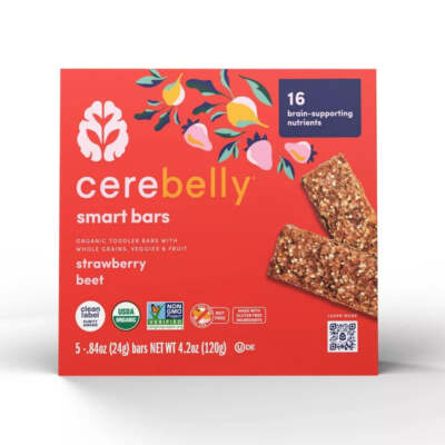Cerebelly  Organic Whole Grain Brains Strawberry Beet   4.2 Oz Pack Of 1
