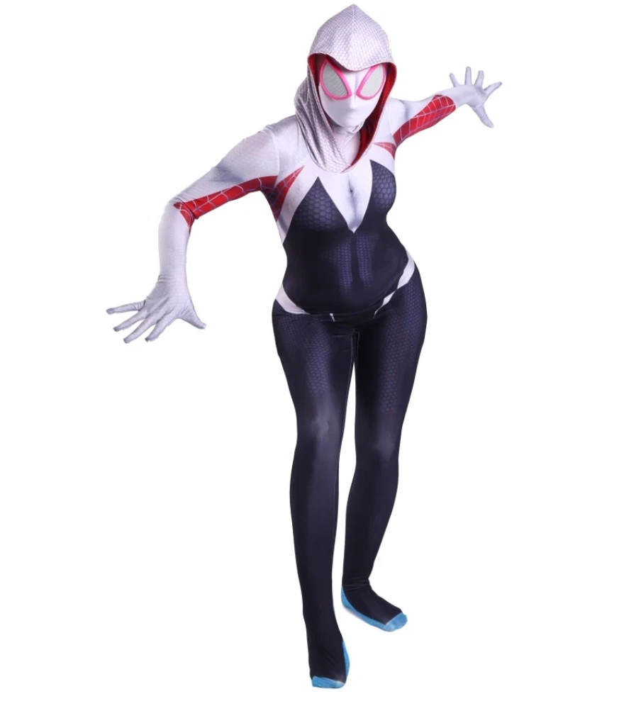 2017 spider gwen stacy spandex 3d printing cosplay halloween costume