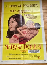 Vintage 1970 Cindy & Donna Folded One Sheet Poster 27" x 41" - Debbie Osborne