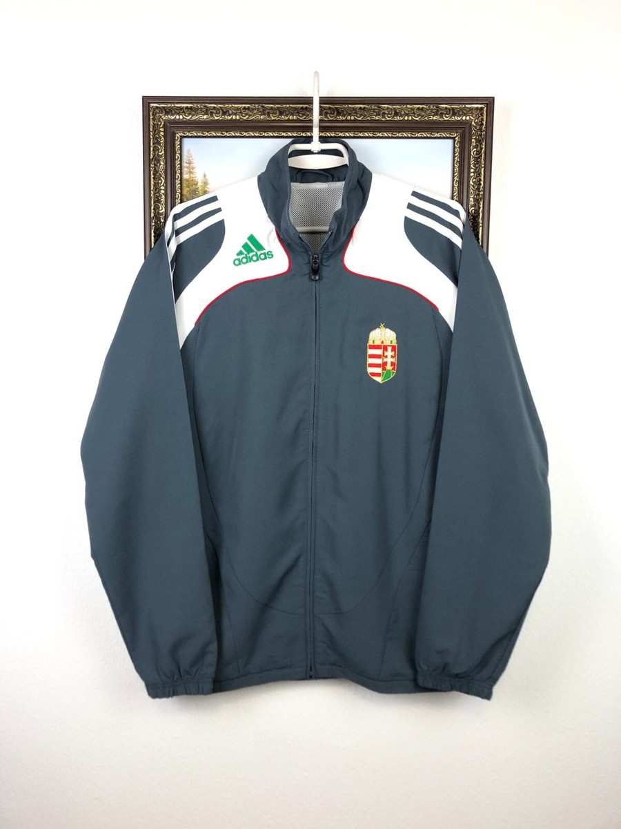 Vintage Adidas Hungary Football Jacket Soccer Track Top Mens