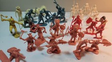 Lot of 34 Vintage Louis Marx Warriors Of The World figures-FREE SHIPPING