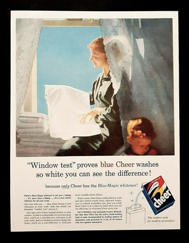 Cheer laundry soap ad vintage 1955 detergent advertisement - 第 1/1 張圖片