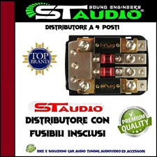 Distributore di corrente ANL UNA ENTRATA 4 USCITE 50mm PORA FUSIBILE CAR AUDIO -