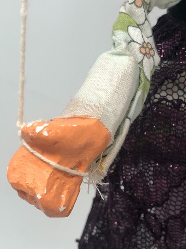 "Burattino Pelham antico margherita anatra ceramica e legno stringa pupazzo 13,5"" - Foto 5 di 13