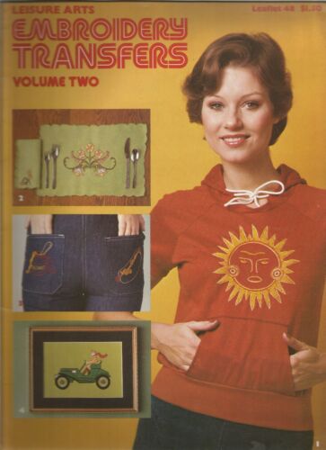 Vintage Embroidery Transfers Sun Flowers Dragon Farm Music Apples 1970s P34 - Picture 2 of 4