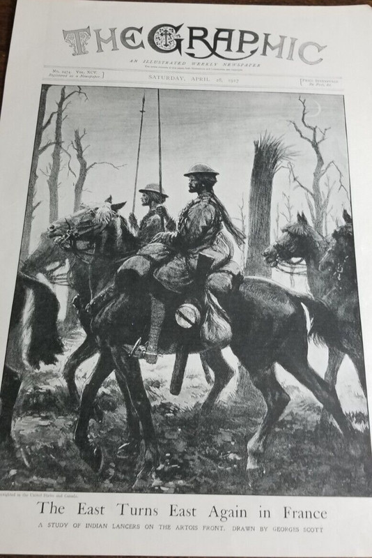 {#1812} The Graphic(1917) The East Turns East Again in France W W 1