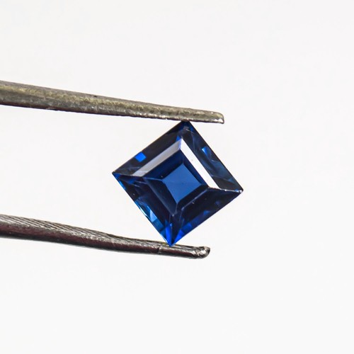 4.5 Ct Certified Natural Square Royal Blue Sapphire Kashmir Loose Gems AC-688 - Picture 10 of 12