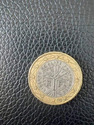 Pièce 1 euro France 1999 arbre de vie Rare - Photo 1/2