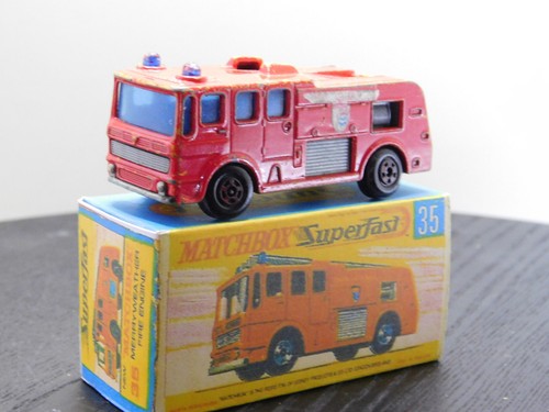 Camión de Bomberos Lesney Matchbox Serie Nº 35 A Merriweather Con Caja Repro - Imagen 7 de 7