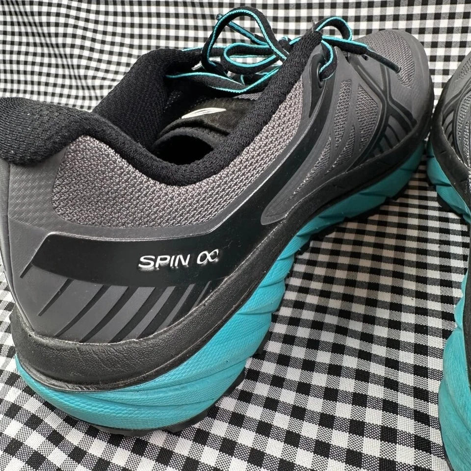 Tênis de corrida Scarpa Spin Infinity masculino trilha cinza carvão azul-petróleo Vibram tamanho 10 - Imagem 3 de 4