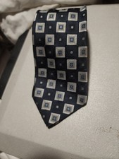 Nordstrom Silver Black Silk Tie