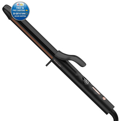1 Inch Curling Iron, Titanium Ceramic Hair Curler, Fast 1 inch, Black
